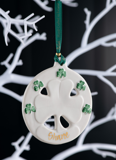 Shamrock Personalized Hanging Ornament